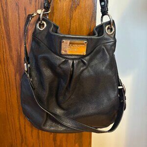 Marc Jacobs Classic Q Hillier Black Hobo Crossbody Shoulder Bag with Dust Bag